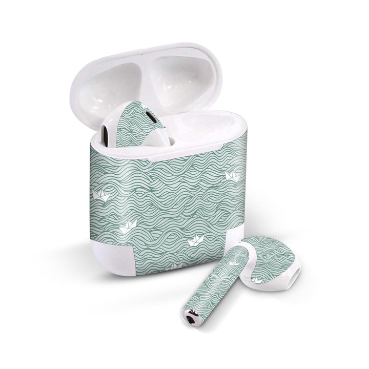 Paper Boat Pattern - Airpods 1/2/3 Skin