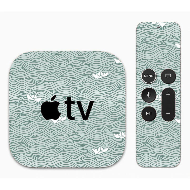 Paper Boat Pattern - Apple TV Skin
