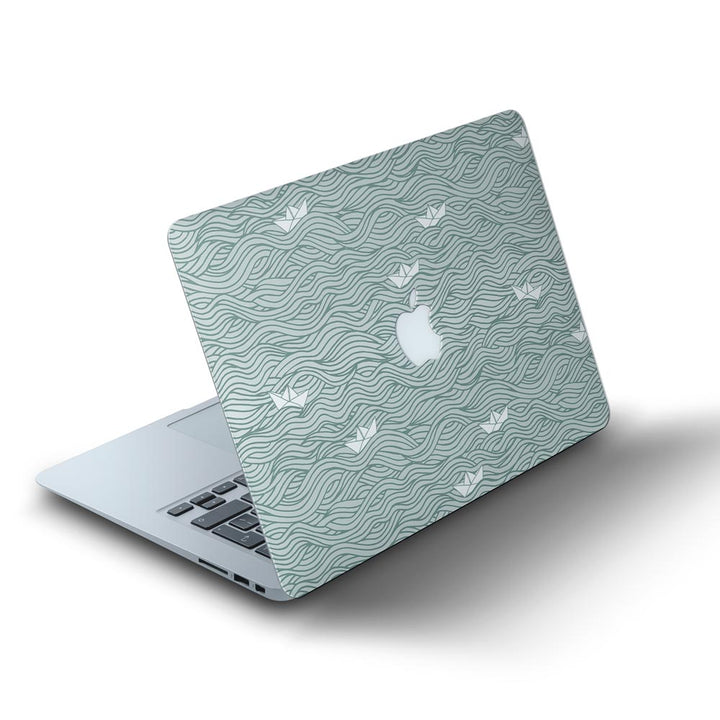 Paper Boat Pattern - MacBook Skins