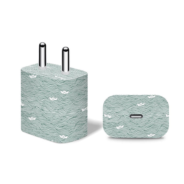 Papper Boat Pattern - Apple 20W Charger Skin
