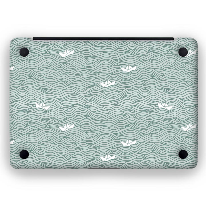 Paper Boat Pattern - MacBook Skins