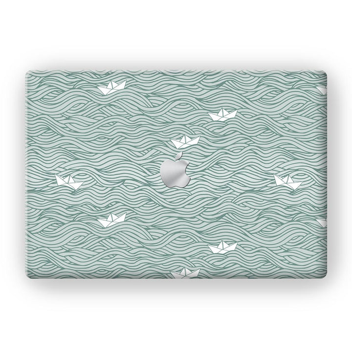 Paper Boat Pattern - MacBook Skins