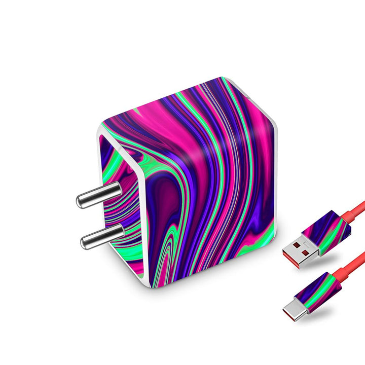 Pastel Liquid Marble - Oneplus Dash Charger Skin