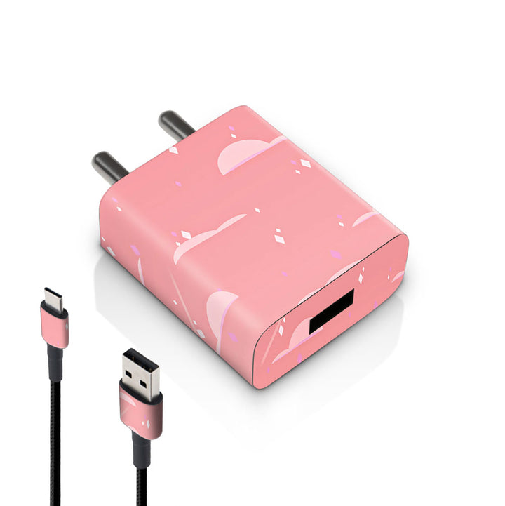 Pink Storm - MI 10W and 18W charger skin by Sleeky India