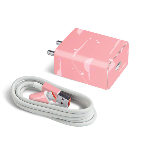 Pink Storm - MI 27W and 33W charger skin by Sleeky India