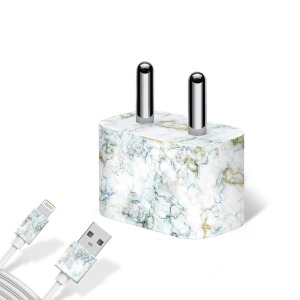 Plush Grey Marble - Apple charger 5W Skin