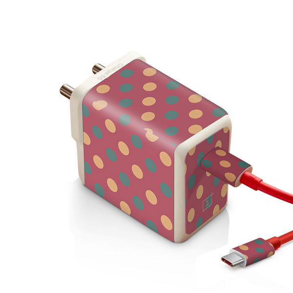 Polka Dots - Oneplus Warp 65W Charger skin by Sleeky India