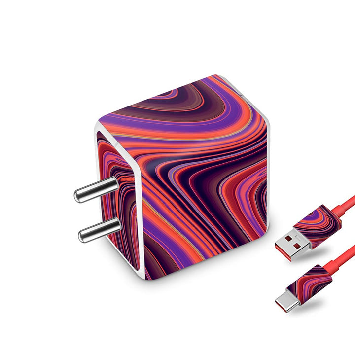 Purple Liquid Marble - Oneplus Dash Charger Skin