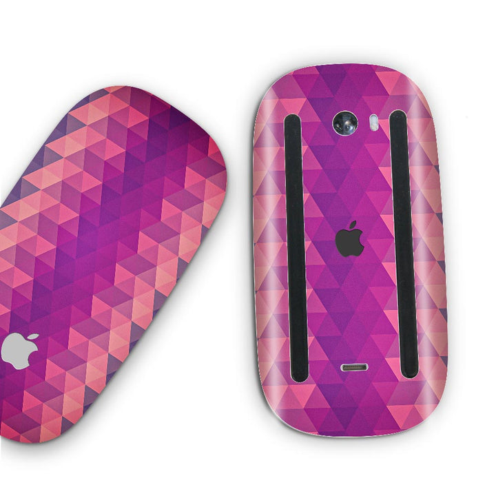 Purple Noisy Mosaic - Apple Magic Mouse 2 Skins