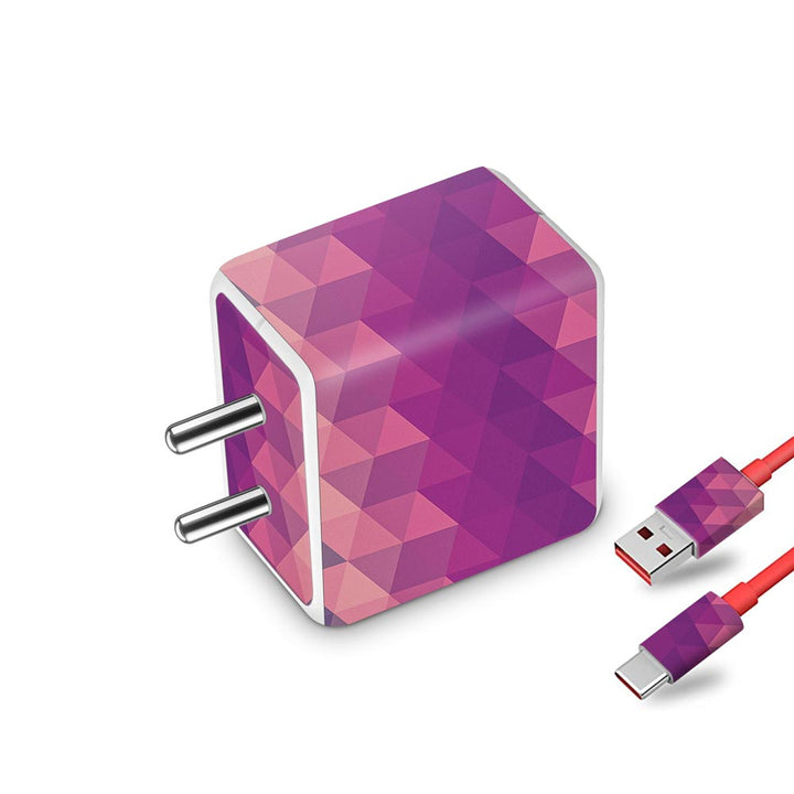Purple Noisy Mosaic - Oneplus Dash Charger Skin