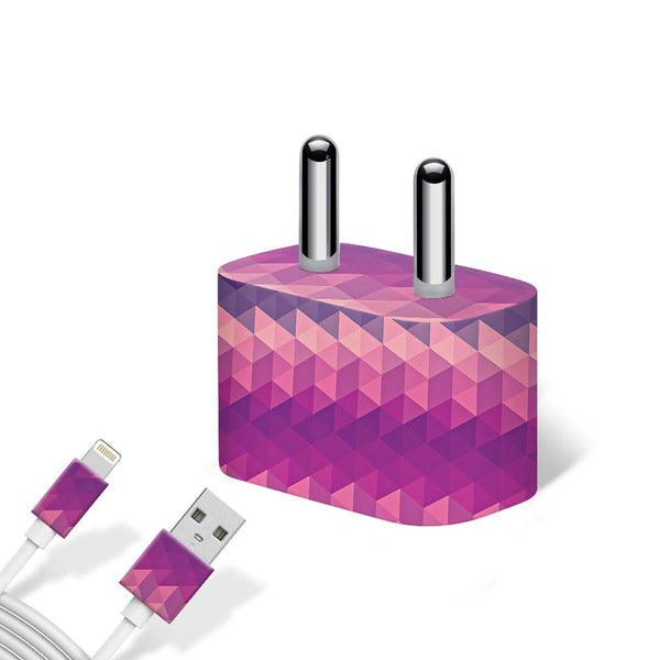 Purple Noisy Mosaic - Apple charger 5W Skin