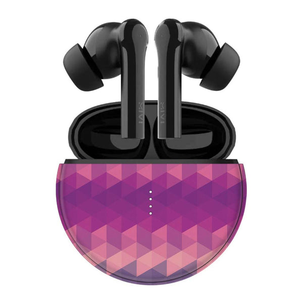 Purple Noisy Mosaic - Mivi DuoPods F60 Skins