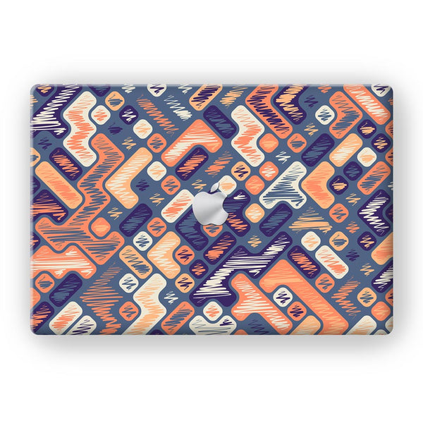 Purple Scribbled - MacBook Skins