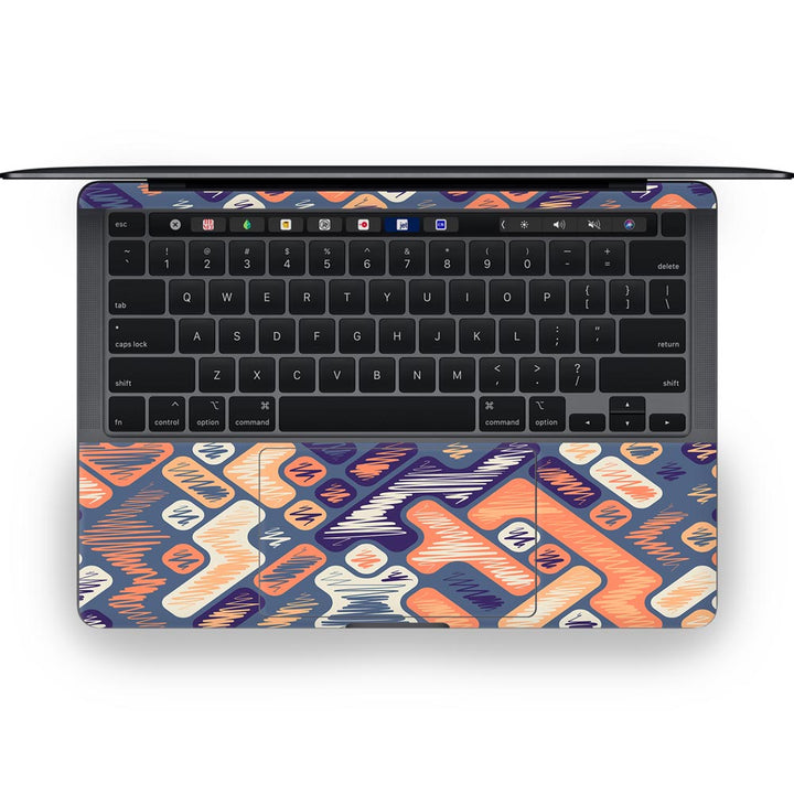 Purple Scribbled - MacBook Skins