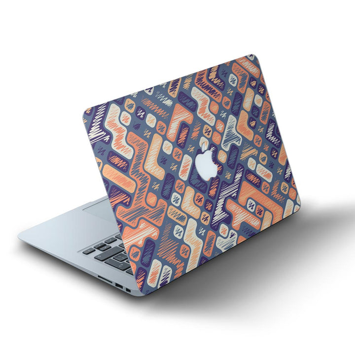 Purple Scribbled - MacBook Skins