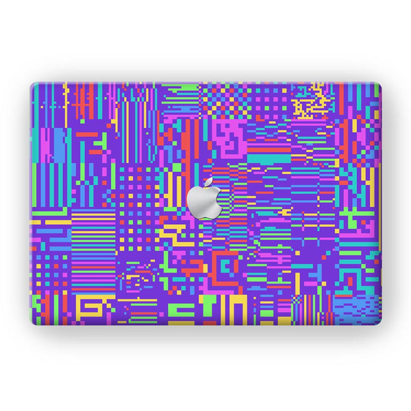 Rainbow Glitched Pattern - MacBook Skins