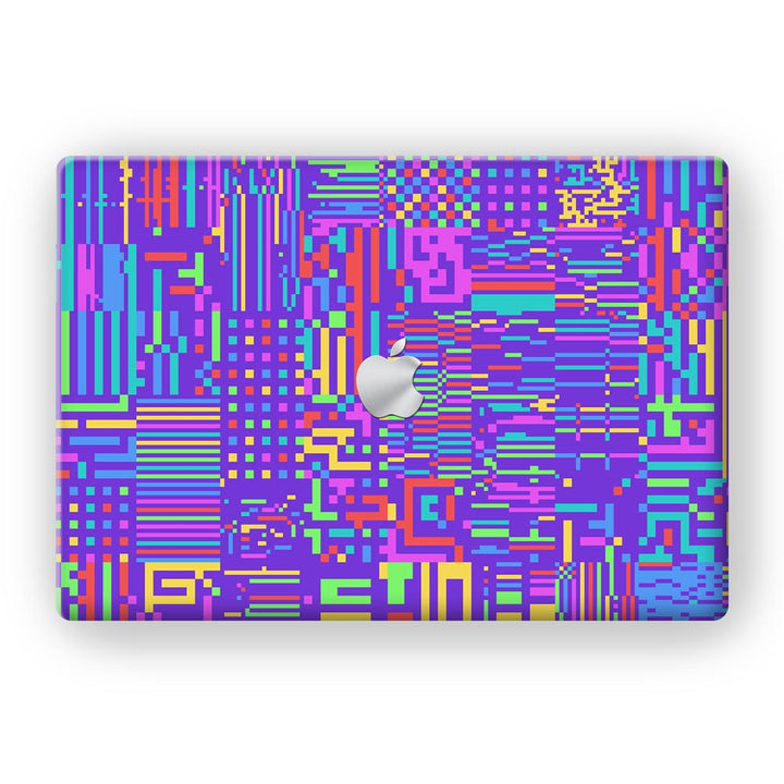 Rainbow Glitched Pattern - MacBook Skins