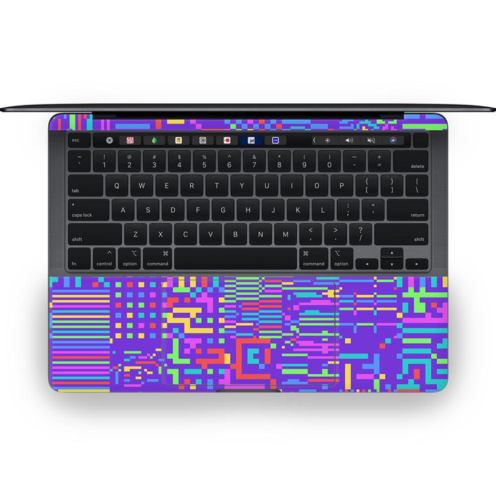 Rainbow Glitched Pattern - MacBook Skins