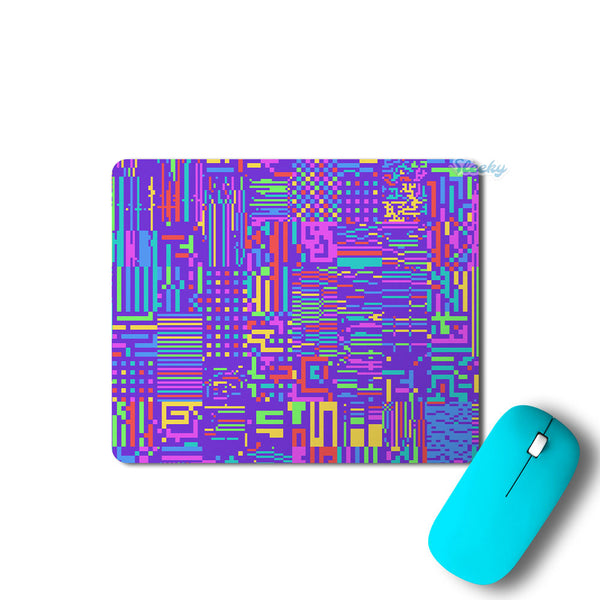 Rainbow Glitched Pattern - Mousepad