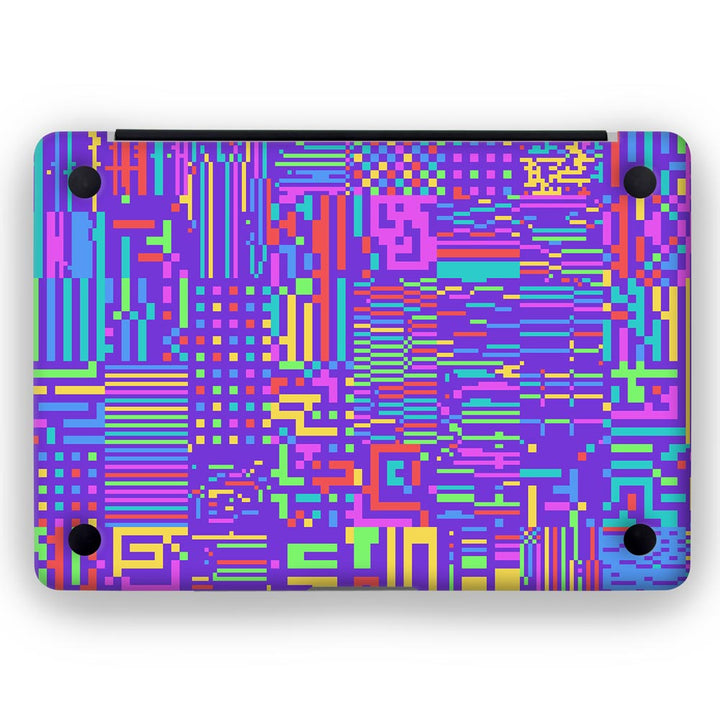 Rainbow Glitched Pattern - MacBook Skins