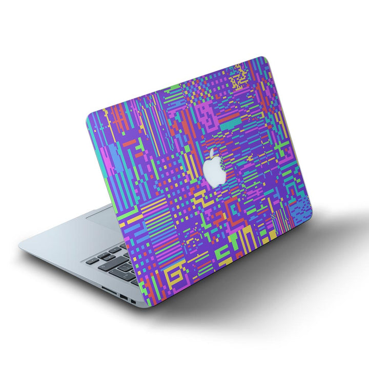 Rainbow Glitched Pattern - MacBook Skins