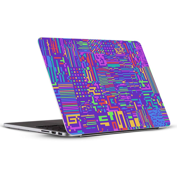 Rainbow Glitched Pattern - Laptop Skins