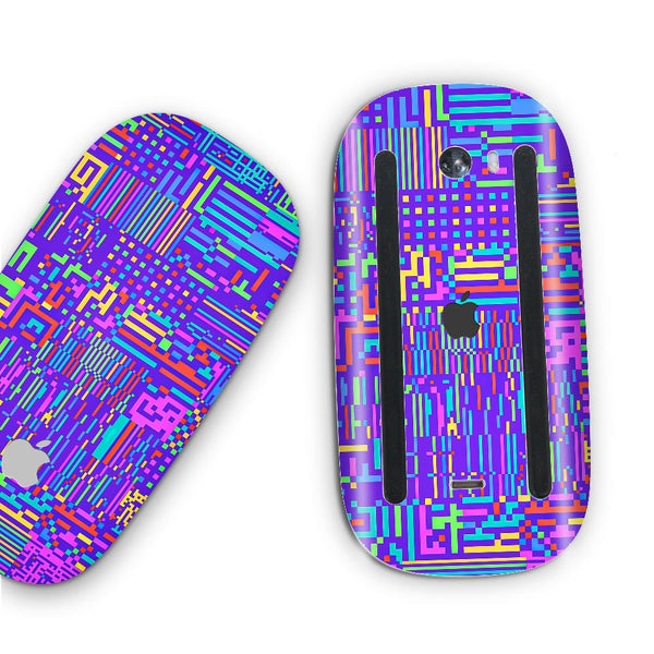 Rainbow Glitched Pattern - Apple Magic Mouse 2 Skins