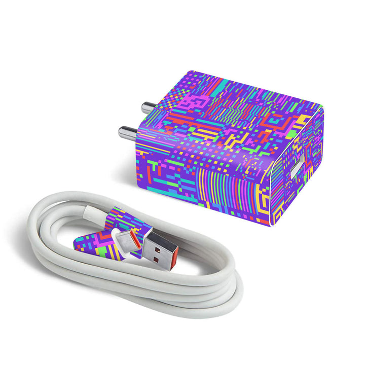 Rainbow Glitched Pattern - MI 22.5W & 33W Charger Skin