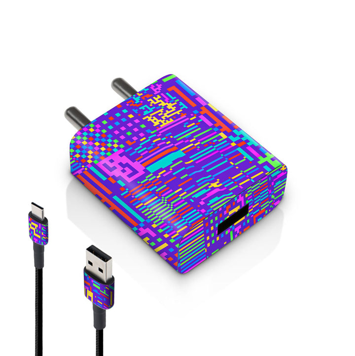 Rainbow Glitched Pattern - MI 10W & 18W Charger Skin