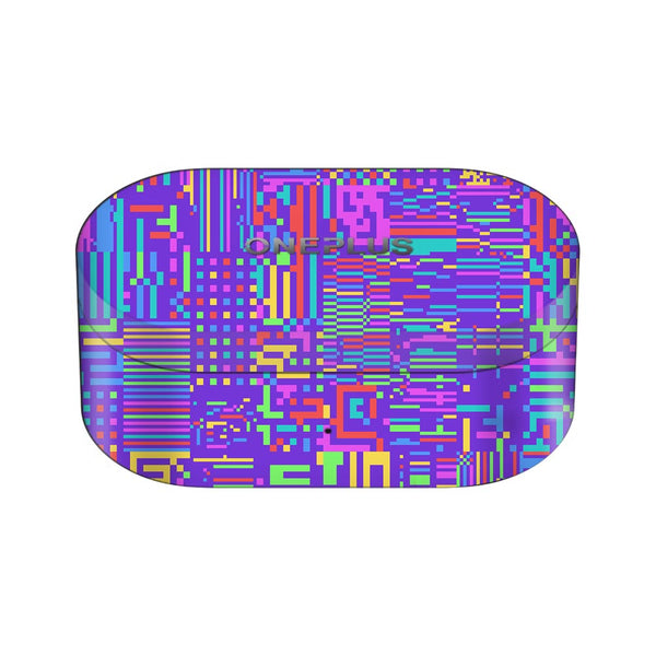 Rainbow Glitched Pattern - OnePlus Nord Buds Skin