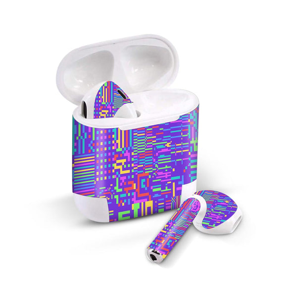 Rainbow Glitched Pattern - Airpods 1/2/3 Skin