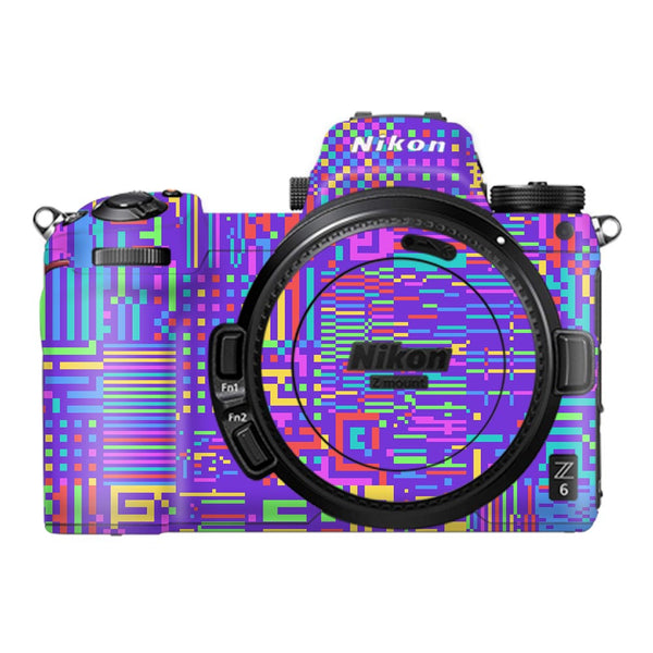Rainbow Glitched Pattern - Nikon Camera Skins
