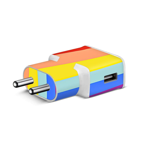 rainbow skin for Samsung S8 Charger by sleeky india 