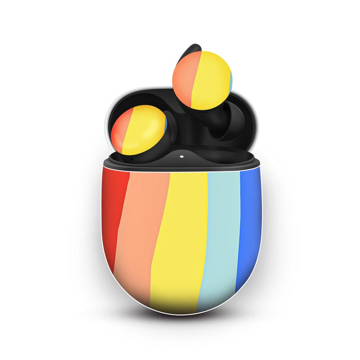 rainbow  skin for Google Pixel Buds A-Series by sleeky india 
