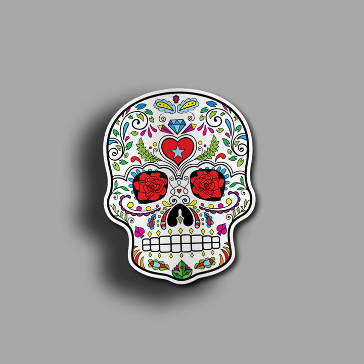 Skull (Floral) - Sticker