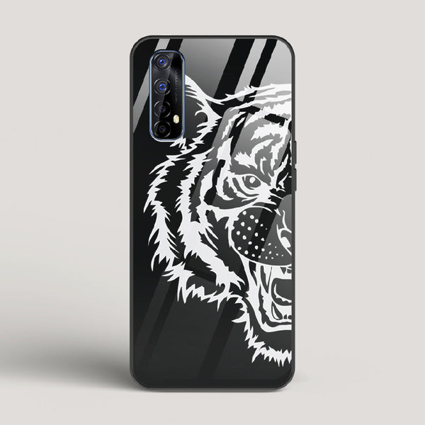 Tiger silhouette - Realme 7 Glass Case