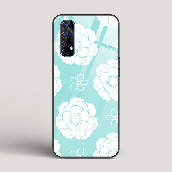Peony Pattern - Realme 7 Glass Gripper Case