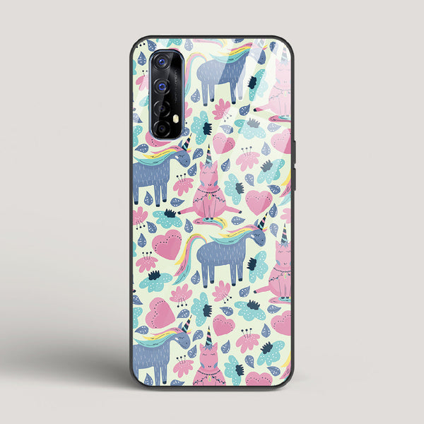 Unicorn Love - Realme 7 Glass Gripper Case