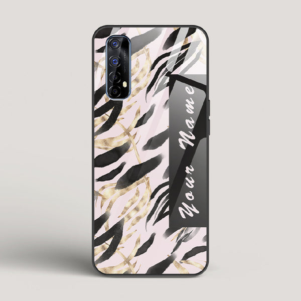 Golden Leaves Name Edition Light - Realme 7 Glass Case