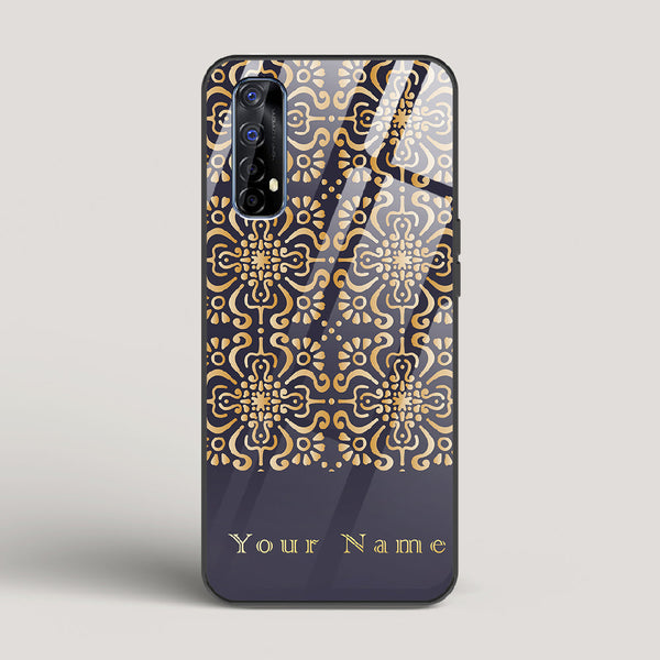 Royal Purple 2 Name Edition - Realme 7 Glass Case
