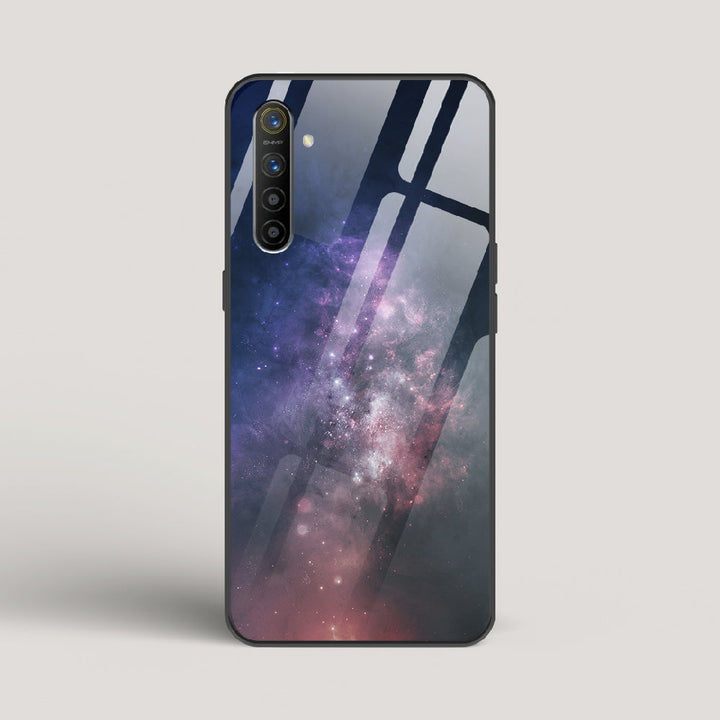 Black And Blue Nebula - Realme XT Glass Case