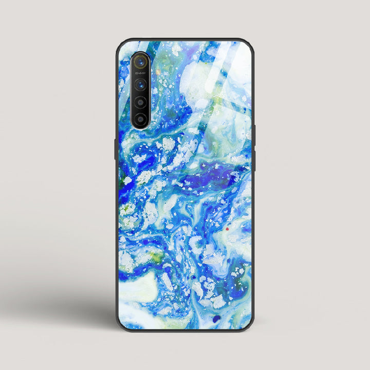 Blue Acid Marble - Realme XT Glass Case