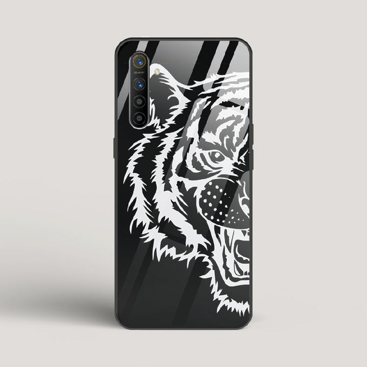 Tiger silhouette - Realme XT Glass Case