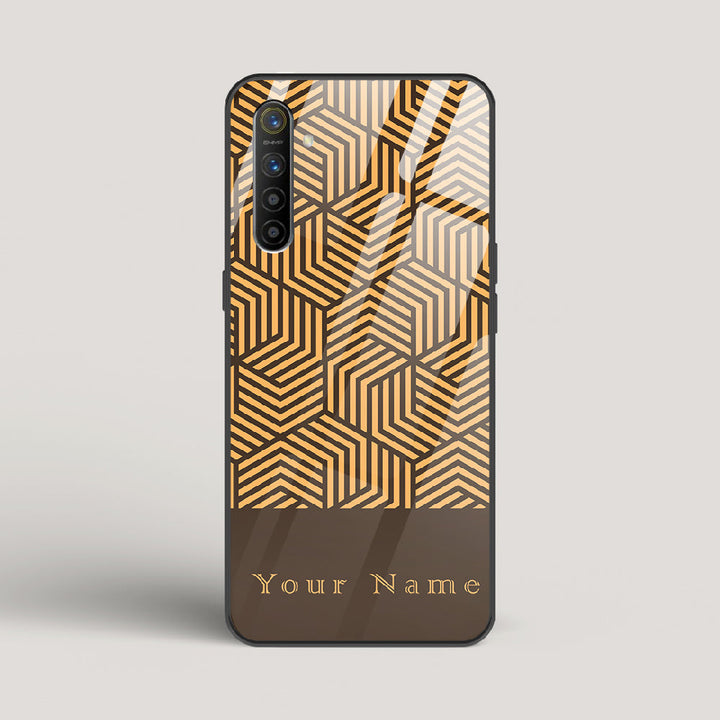 Geometric  Name Edition - Realme XT Glass Case