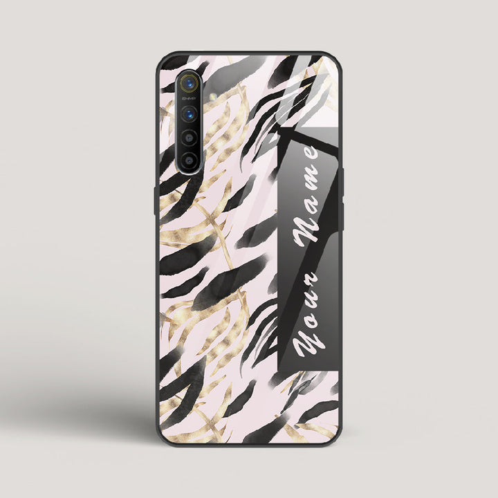 Golden Leaves Name Edition Light - Realme XT Glass Case