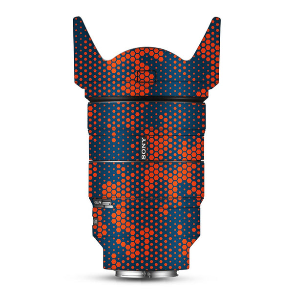 Red And Blue Hive Camo - Sony Lens Skin By Sleeky India