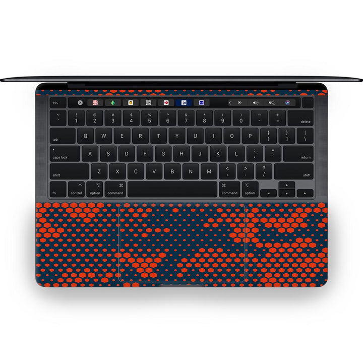 Red And Blue Hive Camo - MacBook Skins