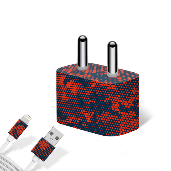 Red And Blue Hive Camo - Apple charger 5W Skin