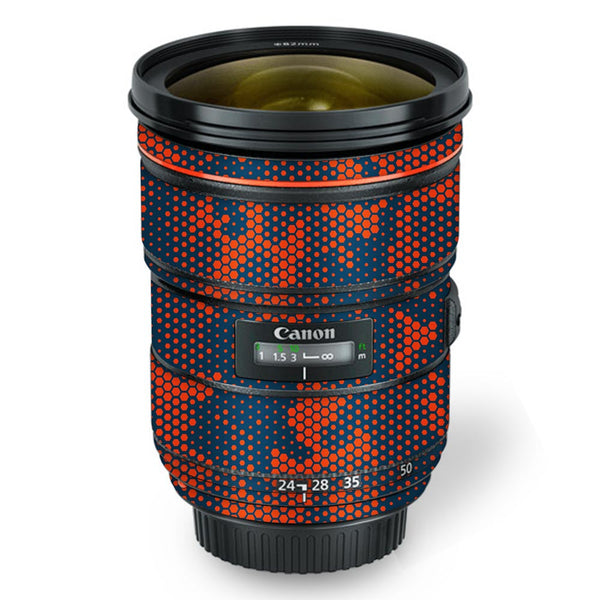 Red And Blue Hive Camo - Canon Lens Skin By Sleeky India