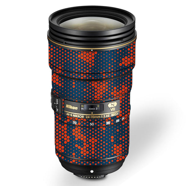 Red And Blue Hive Camo - Nikon Lens Skin By Sleeky India